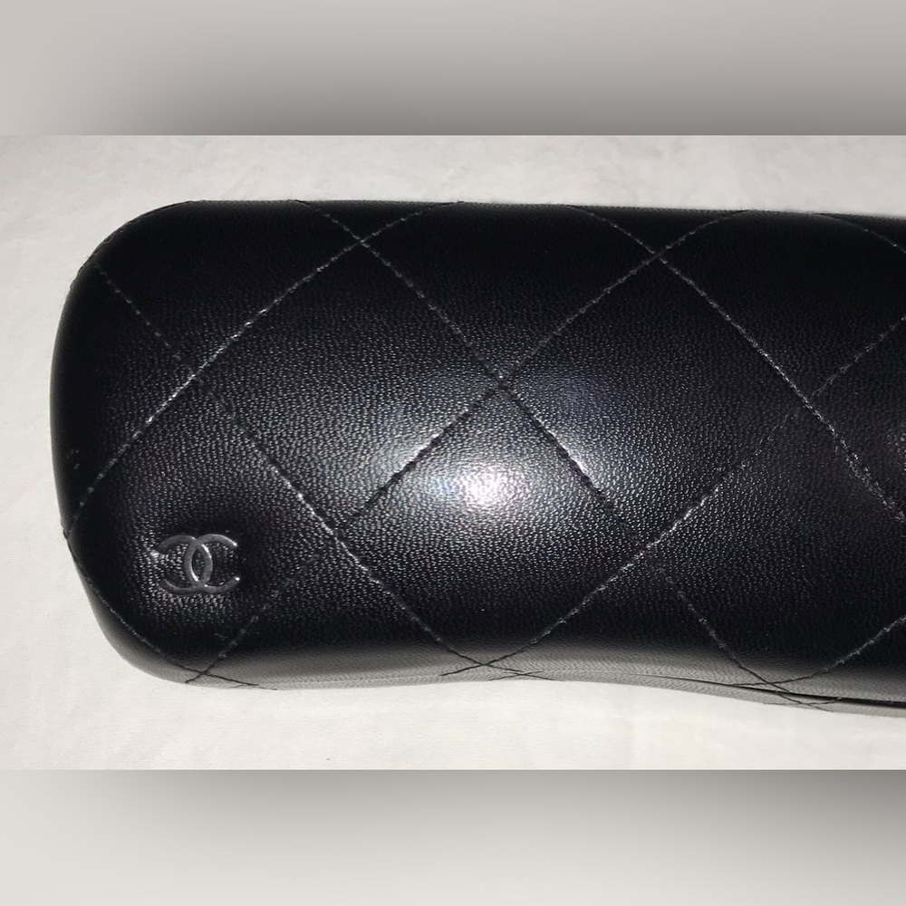 Chanel Quilted hard shell Black Sunglasses Case (only)